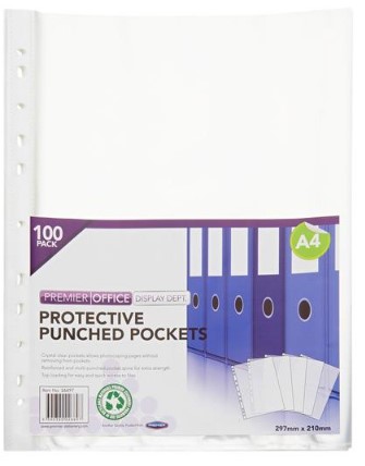 Punched Pockets 100 Pack Premier